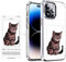 KSOPUERT Shockproof Smart Ink Screen Phone Case Protection Fit for iPhone 15 PRO,Supports Phone Image Display on Protective Case,Classic White