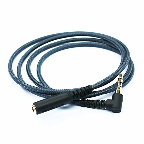 ABLET Cavo di Prolunga per Cuffie 3,5 mm, Audio Stereo TRRS, Angolo Retto, 4 Poli, Spina 1/8 Compatibile Con Microfono, 1 m
