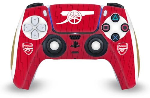Head Case Designs Officially Licensed Arsenal FC Home 2023/24 Crest Kit Vinyl Faceplate Sticker Gaming Skin Decal Cover Compatible With Sony PlayStation 5 PS5 DualSense Controller