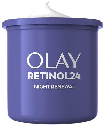 Olay Retinol 24 Refill Nachtcreme Feuchtigkeitscreme fürs Gesicht 50ml | Hautpflege mit Antioxidativem Vitamin E, Übernacht Anti-Aging Pflege: glättet, erneuert und spendet Feuchtigkeit