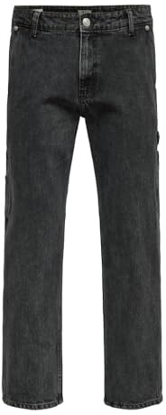 Only & Sons Herren Jeans Only & Sons Male Normal Geschnitten Jeans Onsedge Mittlere Taille Gerade Geschnitten Jeans