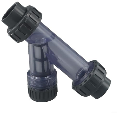 HEIBTENY Filtre de type Y, filtre d'irrigation transparent en PVC de type Y, filtre pour tuyau d'eau potable, diamètre intérieur 20-63 mm, filtre d'arrosage d'aquarium (diamètre intérieur 25 mm)
