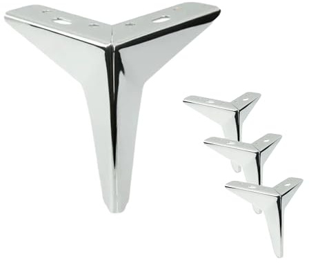 Komodee Möbelfüße Silber 13 cm