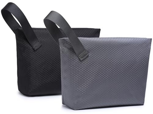 HYZUO Sac de Rangement Câble Pochette Voyage Multifonctionnel Organisateur pour Chargeur, Gadget, Cables USB, Accessoires Organiseur Sacoche Électronique Portable Pouch Sacs, Noir+Gris sidéral