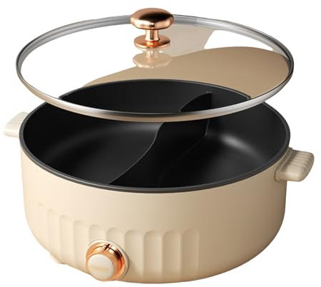 forplubossmmp Ollas Eléctricas Antiadherentes | Ollas Calientes Eléctricas con Sartén De Doble Cara | Cocinas Múltiples Eléctricas con Velocidades Ajustables | Cocinas Múltiples Eléctricas(5l/6l),6L