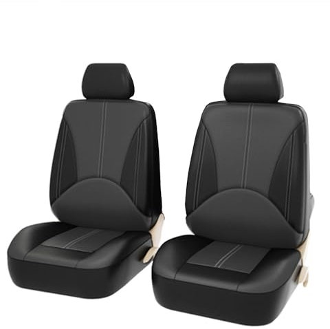 AWEDRRE 4-teilige Auto-Sitzbezüge, 2 Vordersitzbezüge, Für Opel Vivaro C Combi 2019-2024/Opel Zafira Tourer B C 2008-2019, Wasserfest, Leder, Schwarz
