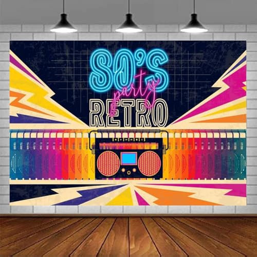 Fotografie Hintergrund Retro 80er Jahre Party Dekoration Banner Fotostudio Stand Hintergrund Poster