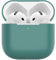 Nemteur Custodia per Airpods 4, Case Protettiva Sottile in Silicone per AirPods 4th 2024 (USB-C) Cover in Silicone Visibile con LED Frontale, Verde Pino