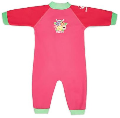 Swimbest Warmsuit - Fleece Lined Warm Baby Swimming Costume with 50+ UV Protection - Power of Flowers III, 6-12 Months