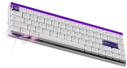 MelGeek MADE68 Air Wired Keyboard, Hall Effect Magnetic Switch Low-Profile Gaming Keyboard (Purple)