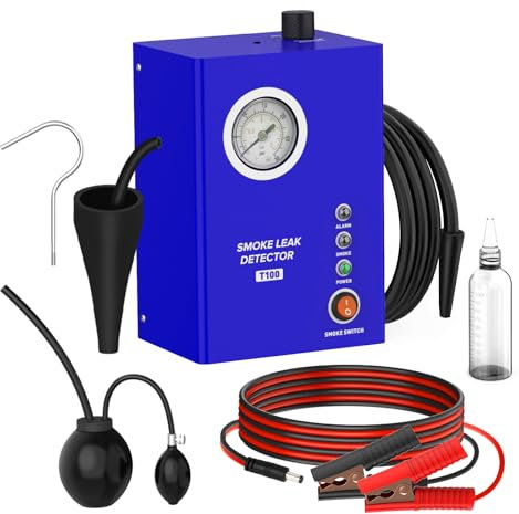 BELEY T100 12V Rauchmaschine KFZ mit Manometer & Luftpumpe für EVAP, Kraftstoffsysteme, Autos, Motorräder