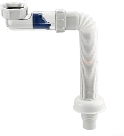 Flexibler Siphon Ablaufschlauch, G1-1/2 Zoll Spülbecken Abwasserrohr ausziehbar 28-88cm, Geruchsverhinderung, 360-Grad-Drehbar für Küchenspüle, Bad und Toilette