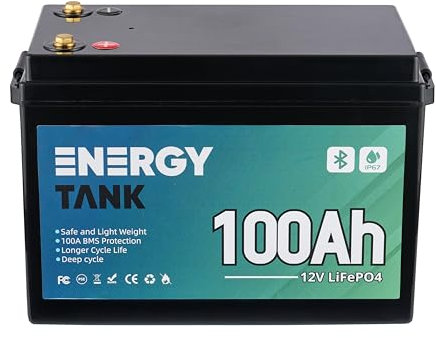 Batteria Smart LiFePO4 12V 200Ah con Bluetooth – Litio a ciclo profondo, senza manutenzione, BMS integrato – Sicura e durevole – Per solare, accumulo ed off-grid