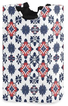 Europe Liberty Pattern Red Blue laundry baskets, foldable and waterproof laundry basket storage with sturdy handle rack essentials Decoracion for house toy book sestos para la ropa sucia