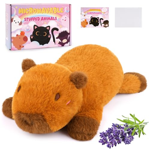 MUFEIRUO Capybara Peluche capybara 10 en peluche chauffante au micro-ondes - Cadeau pour adultes et enfants de 3 ans et plus