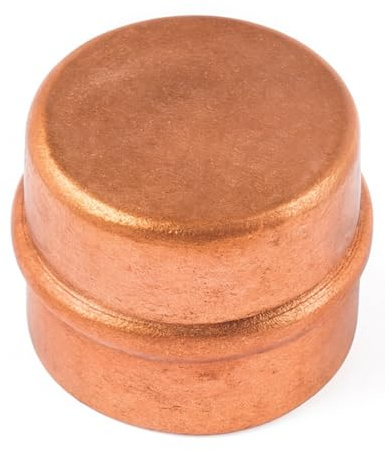 Westco 10x 15mm Copper Stop End Solder Ring Fitting SR61 - Cap End