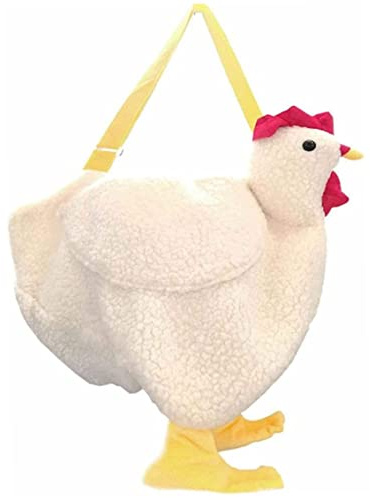 Huhn-Tasche, Huhn-Geldbörse, Henne-Umhängetasche, Plüsch-Handtaschen, Geldbörse, Henne-Handtasche, Cartoon-Schultertasche für Mädchen und Frauen, Plüsch