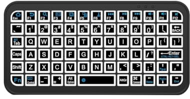 Yoiimiya Wireless Bluetooth Keyboard Mini Wireless Keyboard 5inch Backlit Screen Rechargeable Keyboard forPC Android TV Box