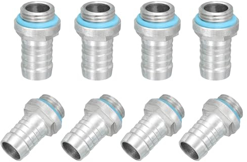 QUARKZMAN 8Pcs G1/4 Raccordi, Filettatura G1/4 Con Ugello OD 12Mm Raccordi A Barbe Per Tubi PC Per Accessori Sistema Di Raffreddamento Ad Acqua PC
