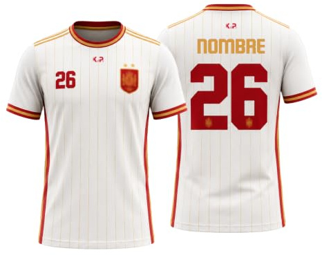 KALLPA Camiseta Mundial España de fútbol Personalizada. | Poliéster