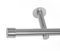 BASIT Gardinenstange mit Wandhalterung 140 cm lang Edelstahl Look im Set 1-läufige Gardinenstange Wandmontage Ø19mm Metall I 120-600 cm verfügbar H19