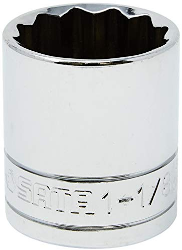 SATA Steckschl. Einsatz 12kt DIN 3124, 1.1/8', 1/2' Standard Länge, 1.1/8 Zoll ST13514SC (Steckschlüssel Steckschlüsseleinsatz Zöllig Nüsse), Chrom-Vanadium Stahl