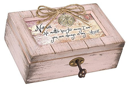 Cottage Garden Nana You are Always Heart Blush Pink Medaillon Petite Spieluhr spielt Light Up My Life