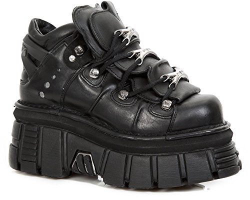 New Rock M.106-s29, Scarpe Stringate Brouge Unisex-Adulto, Nero (Negro 001), 43 EU