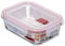 Tatay Fiambrebra de Alimentos, Vidrio, Hermética, 0.64L de Capacidad, Tapa de Clip, Libre de BPA, Apto Microondas, Horno, Congelador y Lavavajillas, Color Rojo. Medidas 13.7 x 17.9 x 6.3 cm