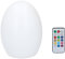 GRUNDIG LED Tischlampe in Eiform - RGB Lampe - Batteriebetriebene Tischlampe - mit Fernbedienung - Verschiedene Lichtfarben und Modi - Timerfunktion von 4 bis 8 Stunden - Kunststoff - Weiß