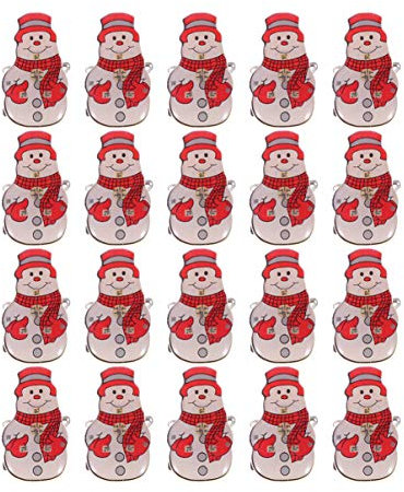 Amosfun 25 stücke led leuchten Weihnachten broschen emaille pins Abzeichen Weihnachtsfeier bevorzugt rot snowma schmuck Geschenke für Kinder Erwachsene