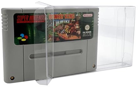 20 x Klarsicht Schutzhüllen passend für Super Nintendo SNES Modul 0,3mm Passgenau und Glasklar-PET-Reset Retro Game Protectors-Cases-Box-Staubdicht-UV-Schutz