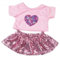Splodge Teddy Parties vêtements Ours en Peluche Rose (40cm Coeur Scintillant)