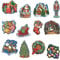 Bits and Pieces - 750 Piece Jigsaw Puzzle for Adults - Christmas Celebration - 750 pc Mini Shaped Holiday Santa Cookie Stocking Sled Tree Wreath Jigsaw by Artist Liz Goodrick-Dillon