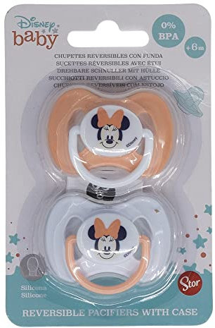 SET DA 2 CIUCCIO REVERSIBILE IN SILICONE MINNIE Stor