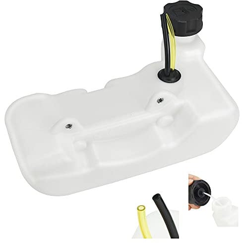 GOLRISEN Tanque de Combustible para Desbrozadora de 0,6 Litros Depósito de Gasolina para Desbrozadora de Plástico con Manguera Tanque de Gasolina Universal Compatible con CG430 CG520 43CC 52CC 47CC