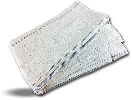 Serpillère couleur écrue avec liseré bleu | Lot de 6 | Grande taille 750 x 600 mm | Ultra-absorbante | Ménage domestique ou industriel | Pour laver essuyer éponger | Kibros IB618_50x6