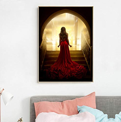XUSANSHI Poster Wandkunst Oman In Red Sexy Hd Gedruckt Bild auf Wanddeko für Wohnzimmer Küche Weihnachten (Rahmenlos) 40x50 cm