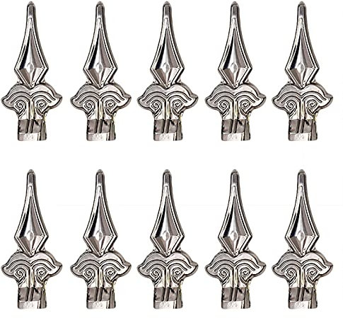 10 X Pfostenkappe Für Zaunpfosten, Verzinktem Stahl, Streikposten Form, Abdeckkappe Für Holzpfosten, Geländer Dekoration,Silber,20x20mm