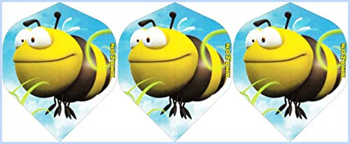THOR-DARTS Amazon Carton Flights Standardform Biene Elefant Fisch Panda Pinguin Toucan (1 Set (3 Stück), Biene)