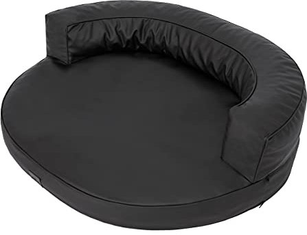 Bjird Hundebett - Hundekorb für kleine mittelgroße & große Hunde - Hundekissen - Hundesofa - Bezug abnehmbar und waschbar - Loop - Größe: L - Schwarz