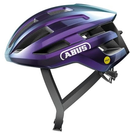 ABUS Rennradhelm PowerDome MIPS - leichter Fahrradhelm mit cleverem Belüftungssystem und Aufprallschutz - Made in Italy - für Damen und Herren - Violett, Größe M