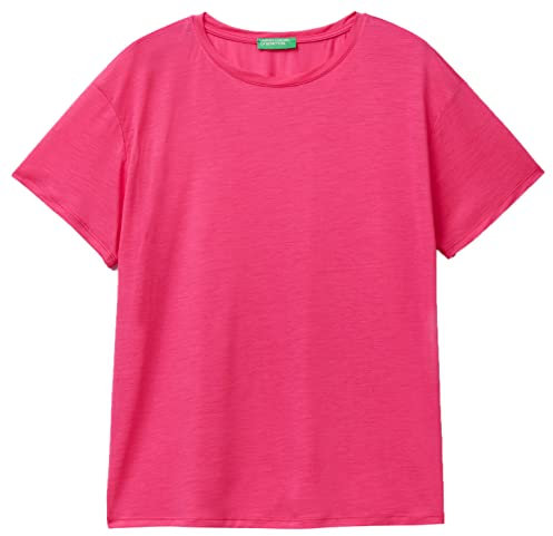 United Colors of Benetton T-Shirt 3NLHE1AF9, Fucsia 02A, XS Donna