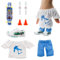 Morofme Mini-Fingerspielzeug-Set, Finger-Skateboards, Spielzeug, Fingerschuhe, Fingerspitzen, Fingerhosen, Finger-Knieschützer für Graffiti-Griffbrett für Kinder und Erwachsene