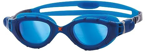Zoggs Predator Flex Titanium-Regular Fit Schwimmbrille für Erwachsene, Blue/Blue/Mirrored Blue, Einheitsgröße