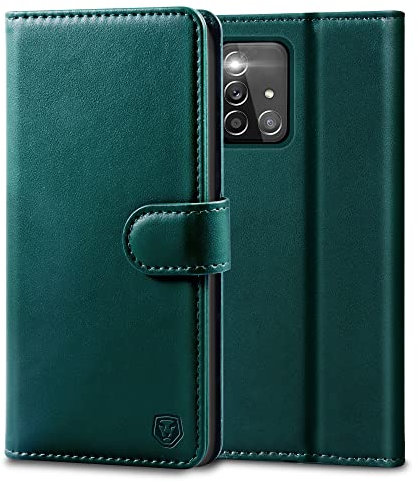 Kuafcase for Samsung A51 Case, Flip Wallet Leather Case with 4 Card Slots Magnetic Closure Kickstand Shockproof Protective Phone Case for Samsung Galaxy A51 - Green