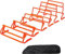 REDCAMP 6er Pack Agility Hürden 4 höhenverstellbare Geschwindigkeitstrainingshürden Tragbares Speed-Trainingsgerät mit Tragetasche Orange