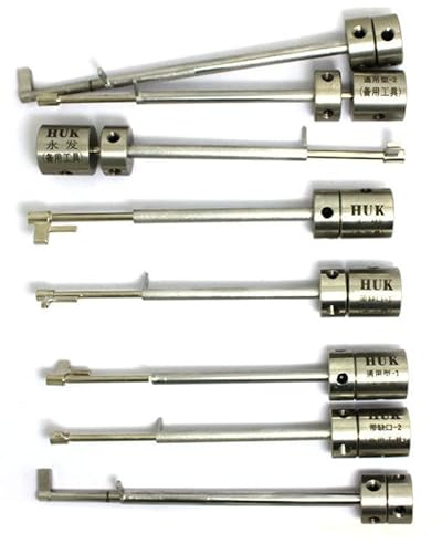 8-teiliges HUK Fahnenmast Lock Pick Werkzeug Set für Safe Blade Locks, Fast Opener, Profi Schlosser Safe Lock Picking Tool Fast Picker Tool