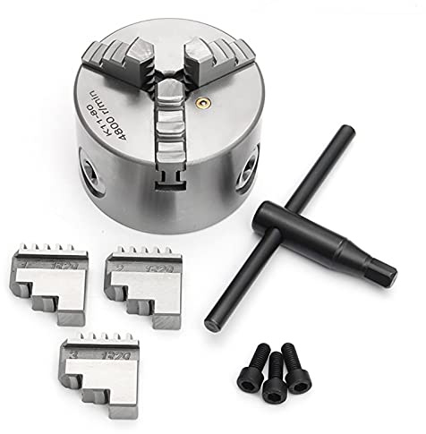 K11-80 K11 80 Metall-Scrollfutter for Bohr- und Fräsmaschine, 80 mm, 3 Zoll, 3 Backen, selbstzentrierendes Drehfutter