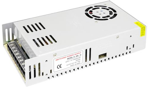 LED Trafo 12V 600W, 230V auf 12V 50A, LED Netzteil 12V DC Niedervolttrafo, Kein Rauschen, Kein LED-Flimmern, 240V auf 12V LED Treiber Netzteil, für LED-Streifen und LED-Innenleuchten